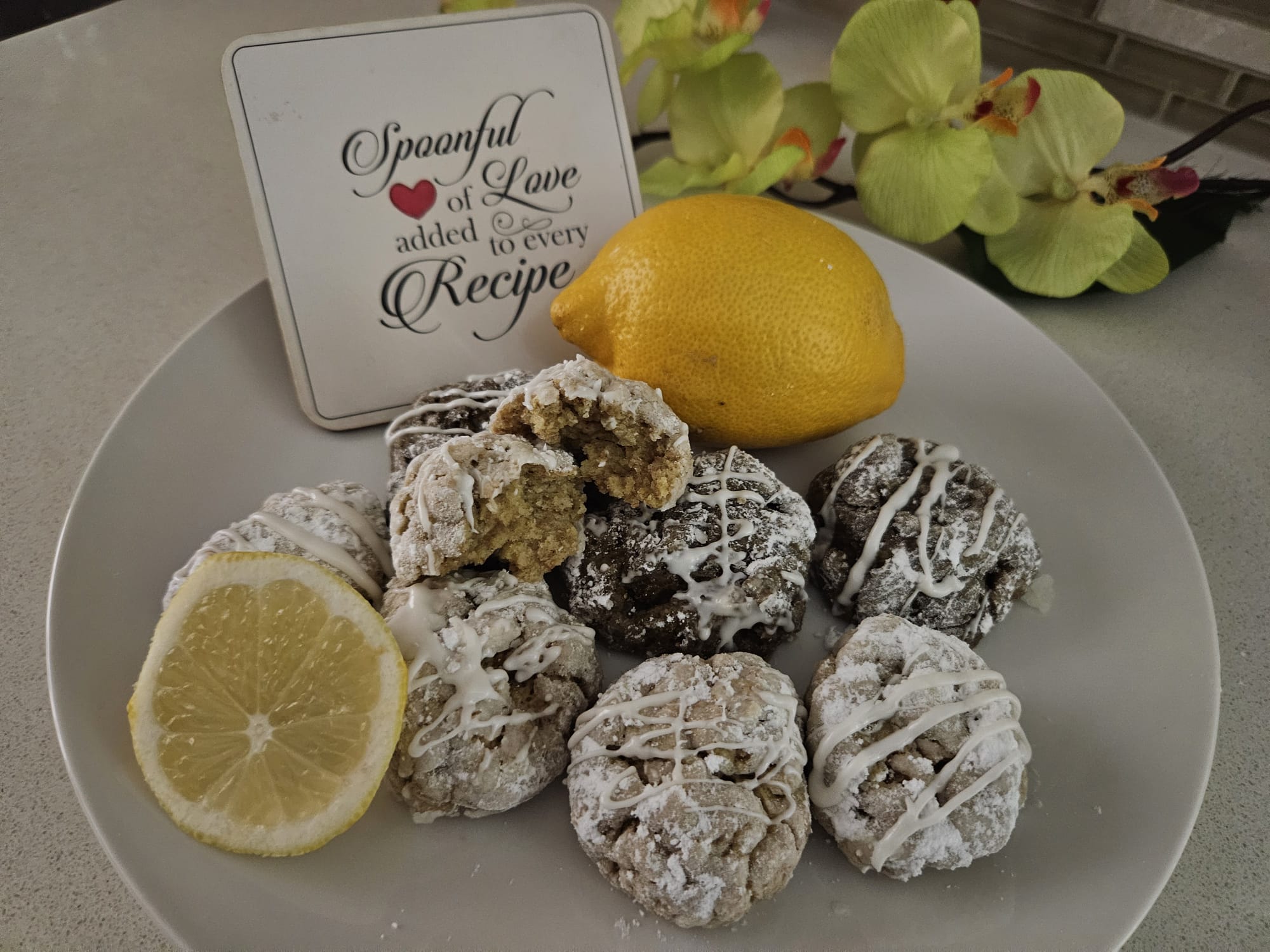 Vegan Lemon Crinkle Cookies