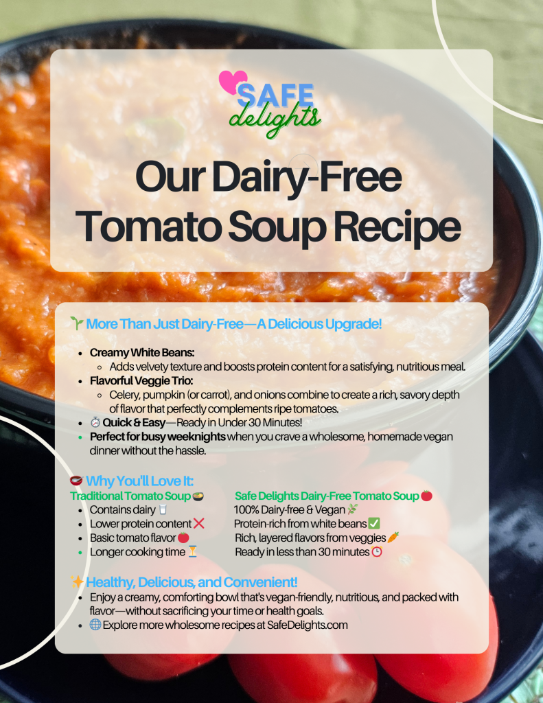 30-Minute Creamy Dairy Free Tomato Soup 2 Safe Delights Dairy Free Tomato Soup